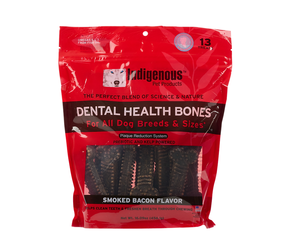 Smoked Bacon Dental Bone Bag_front