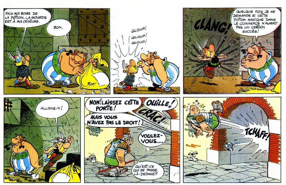 Learning French with Tintin, Astérix and the Smurfs comic books