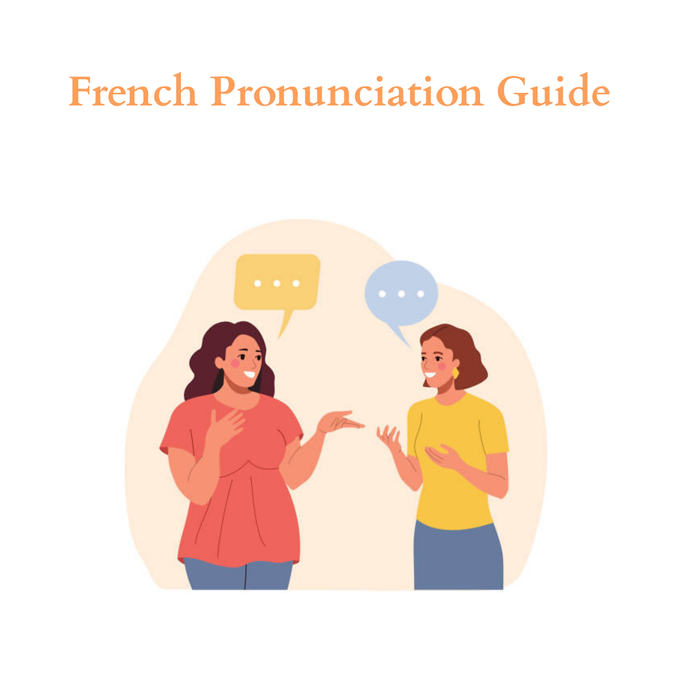 French pronunciation and phonetics guide showing silent letters, nasal sounds and liaisons
