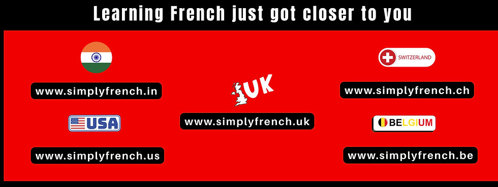 Different local regional website domains of Simply FRENCH