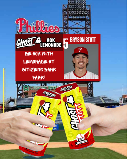 Bryson Stott x Ghost Energy Collaboration Mockup Advertisement