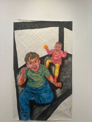 "Nephews and Nieces"
6 ft x 4 ft
Oil pastel on Multimedia Paper
2024