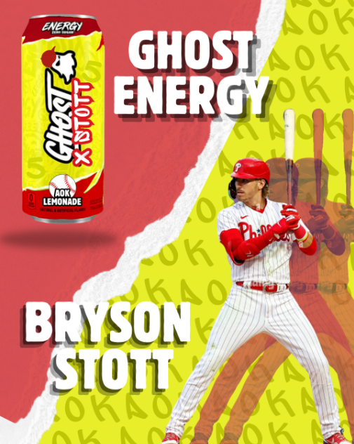Bryson Stott x Ghost Energy Collaboration Mockup Ad