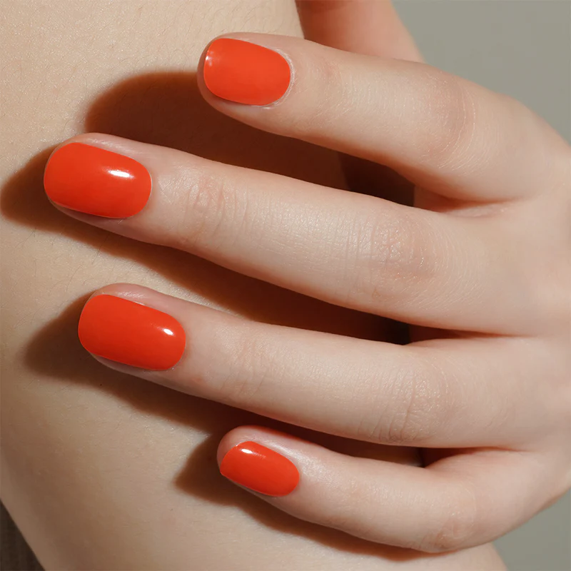 daring-red-orange-nail-color