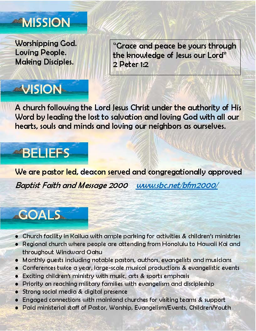 Welcoming Families and Individuals to Grace Church Kailua
