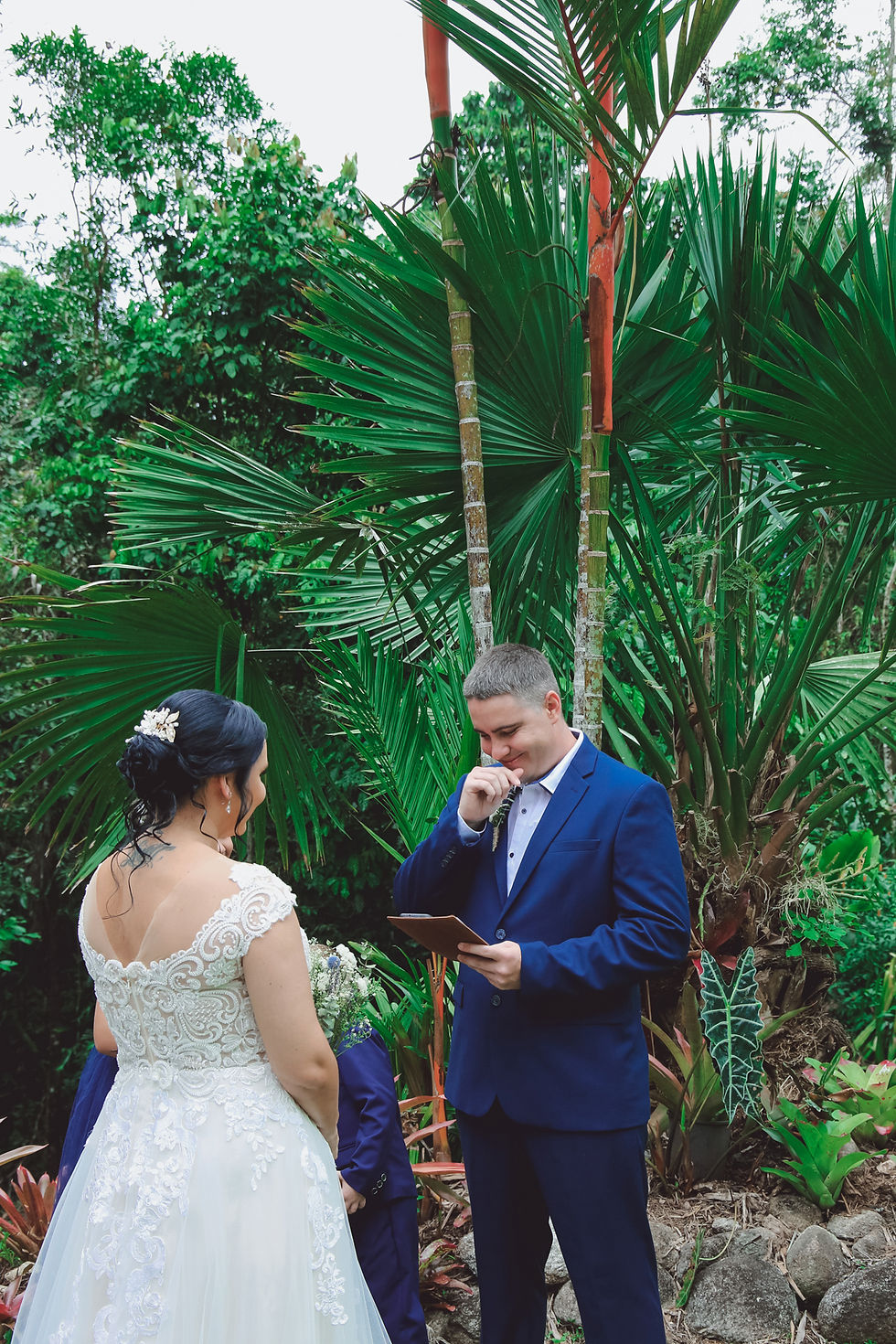 Boy laughing at Cairns micro-wedding