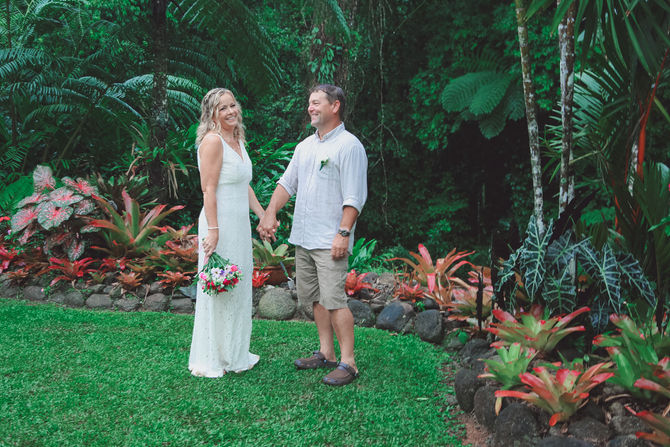 Wedding ceremony in the rainforest Cairns