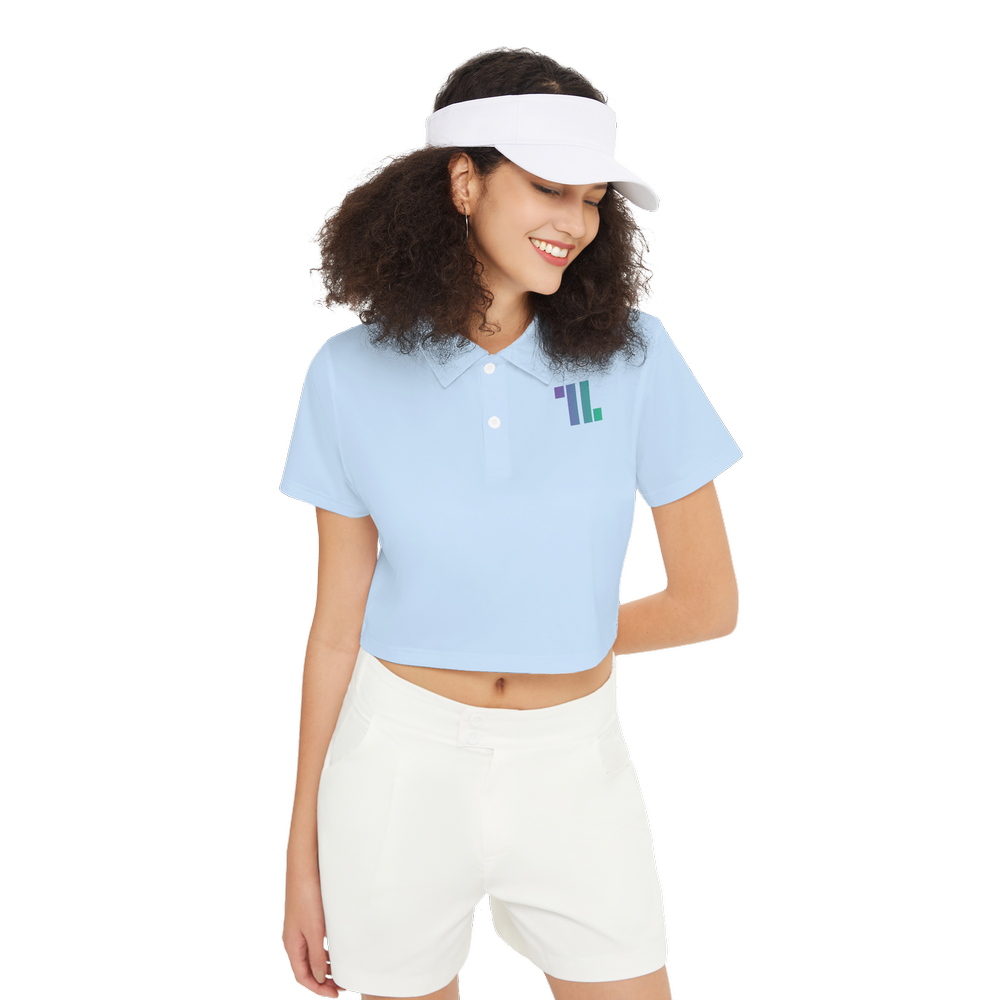 Women's Short-Sleeve Crop Polo Shirt