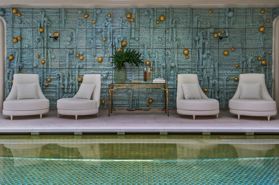 The swimming pool at the Hotel de Crillon in Paris, France