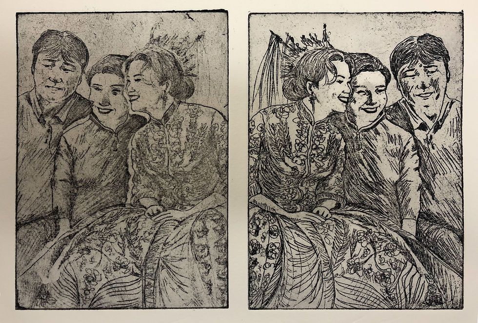 Mirrored Wedding Photo