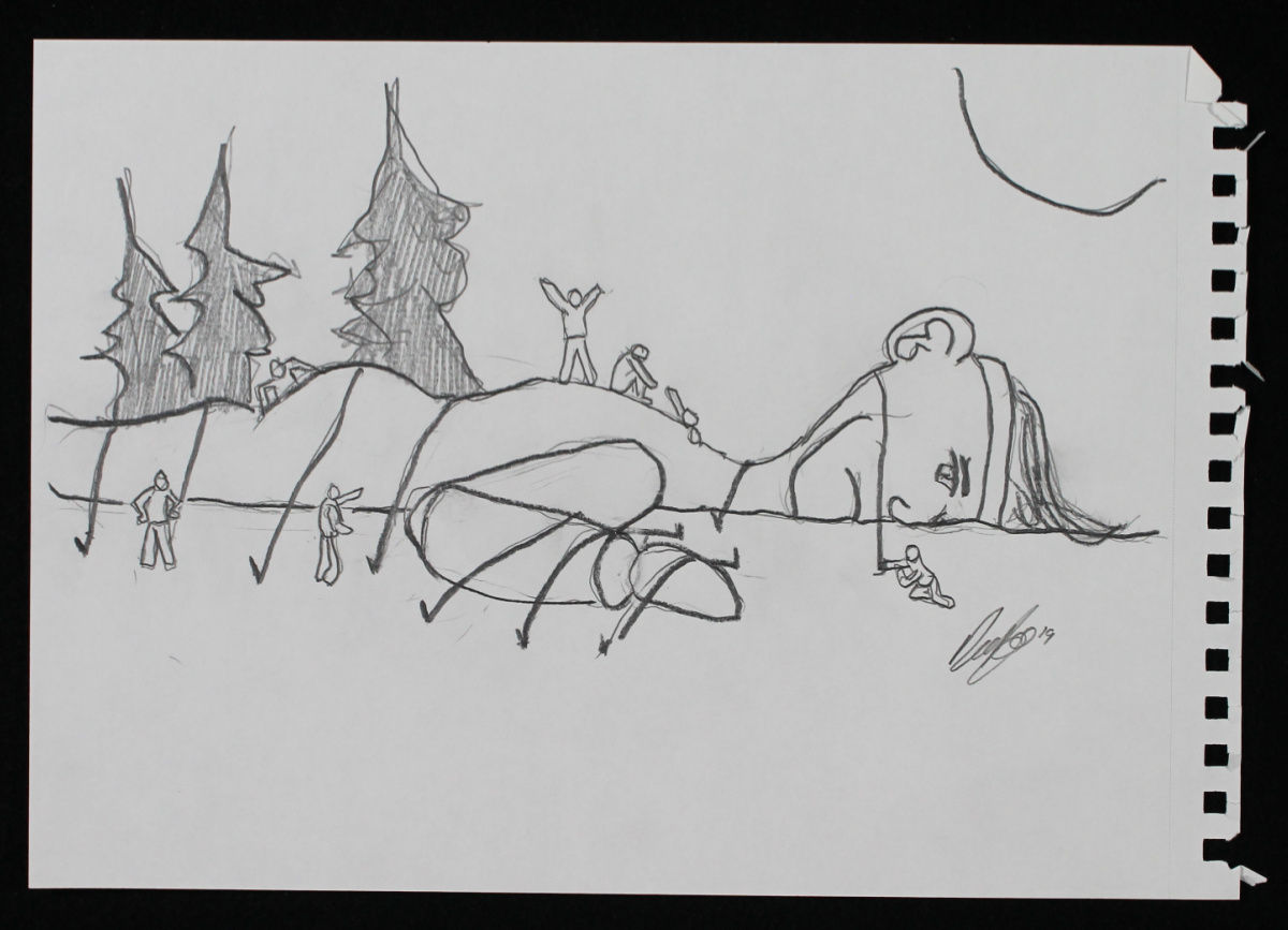 Original Sketch by Robb Scott (9" x 12")