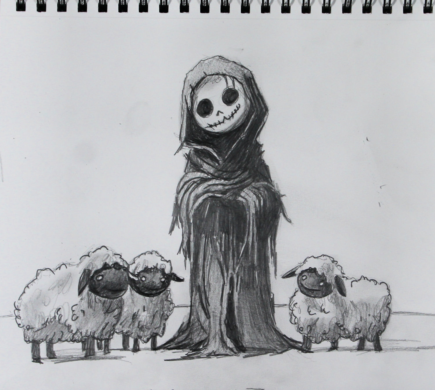 "Sheep to the Slaughter": Original 1/1 Sketch (9" x 12")