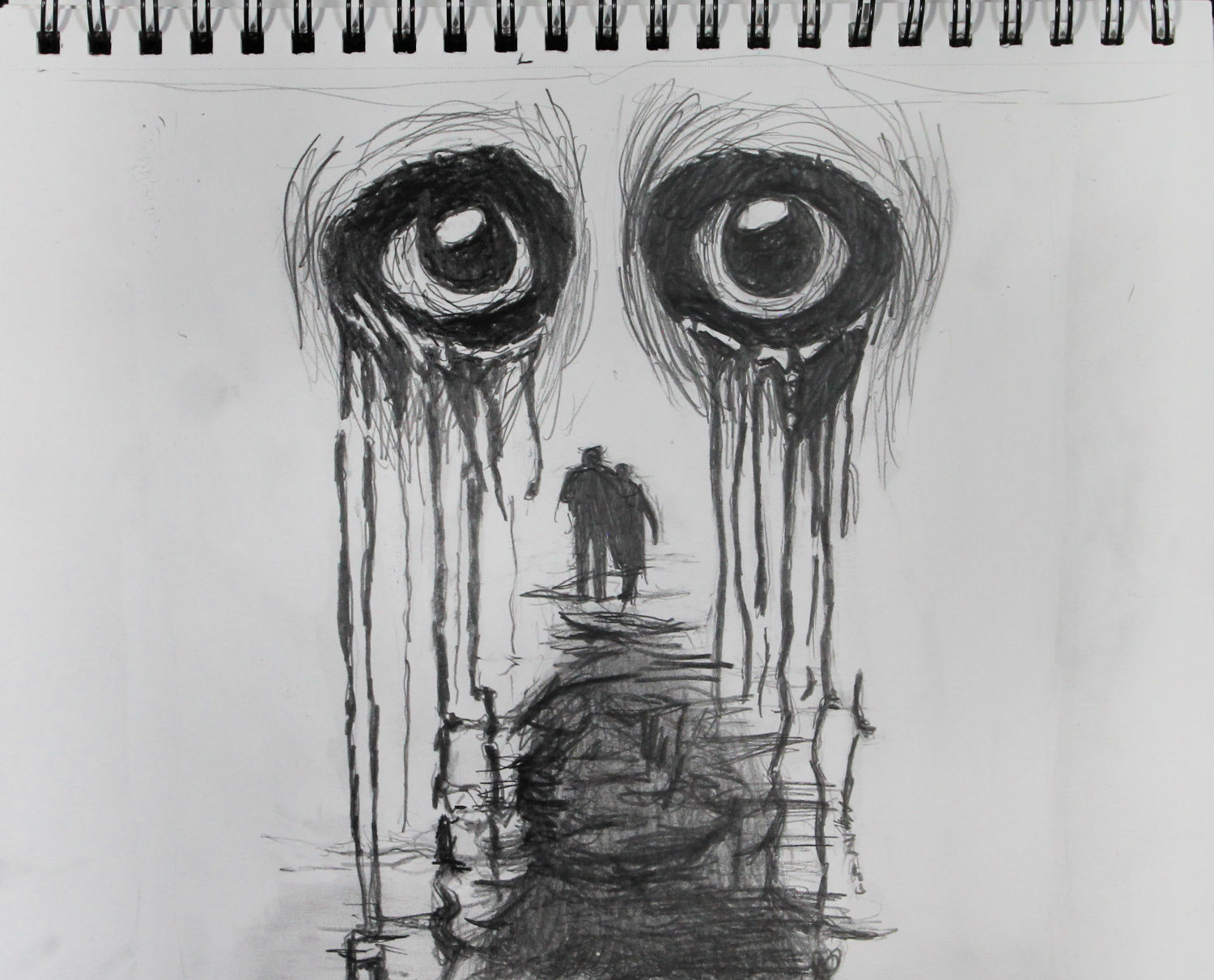 "Looking Back": Original 1/1 Sketch (9" x 12")