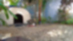 A photograph of the courtyard and the hut where the temazcal ceremony takes place in Playa del Carmen.