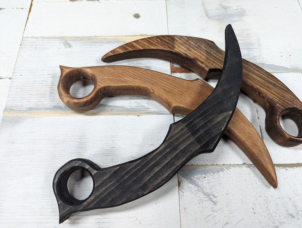 Thumbnail: Lightweight Karambit Training Knife, Wooden Training Knife, Cosplay, Pine Knives