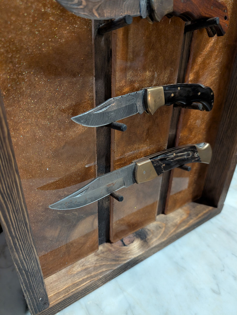Thumbnail: Epoxy Resin and Rustic Pine 5 Knife Rack