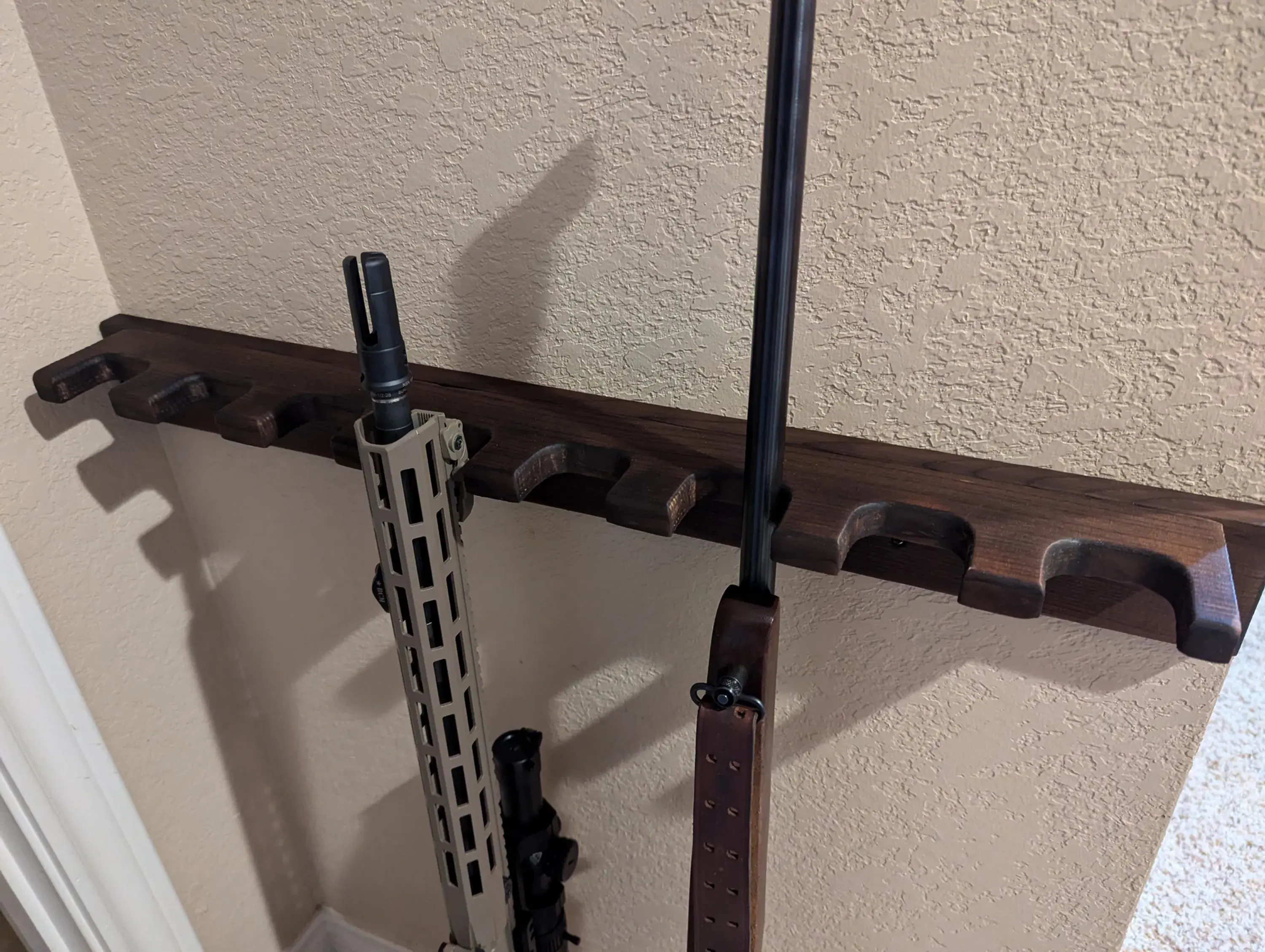 Wall Mount Rustic Rifle Rack, 8 Rifle Rack