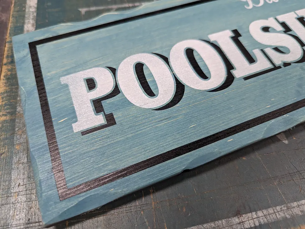 Thumbnail: Custom Poolside Resort Rustic Wooden Sign, Customizable wooden sign