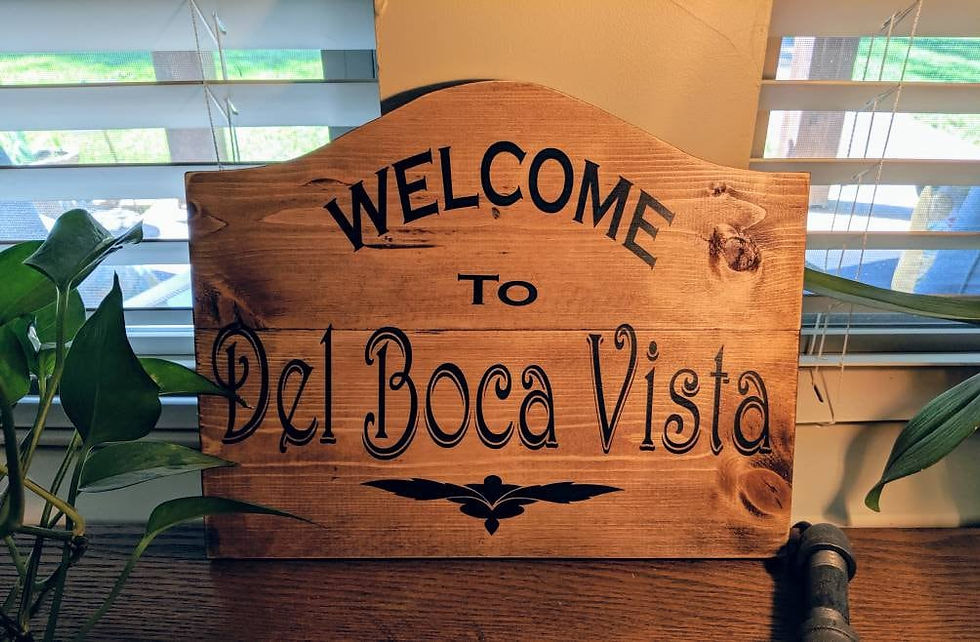 Thumbnail: Del Boca Vista Custom Wood Vintage Rustic Sign