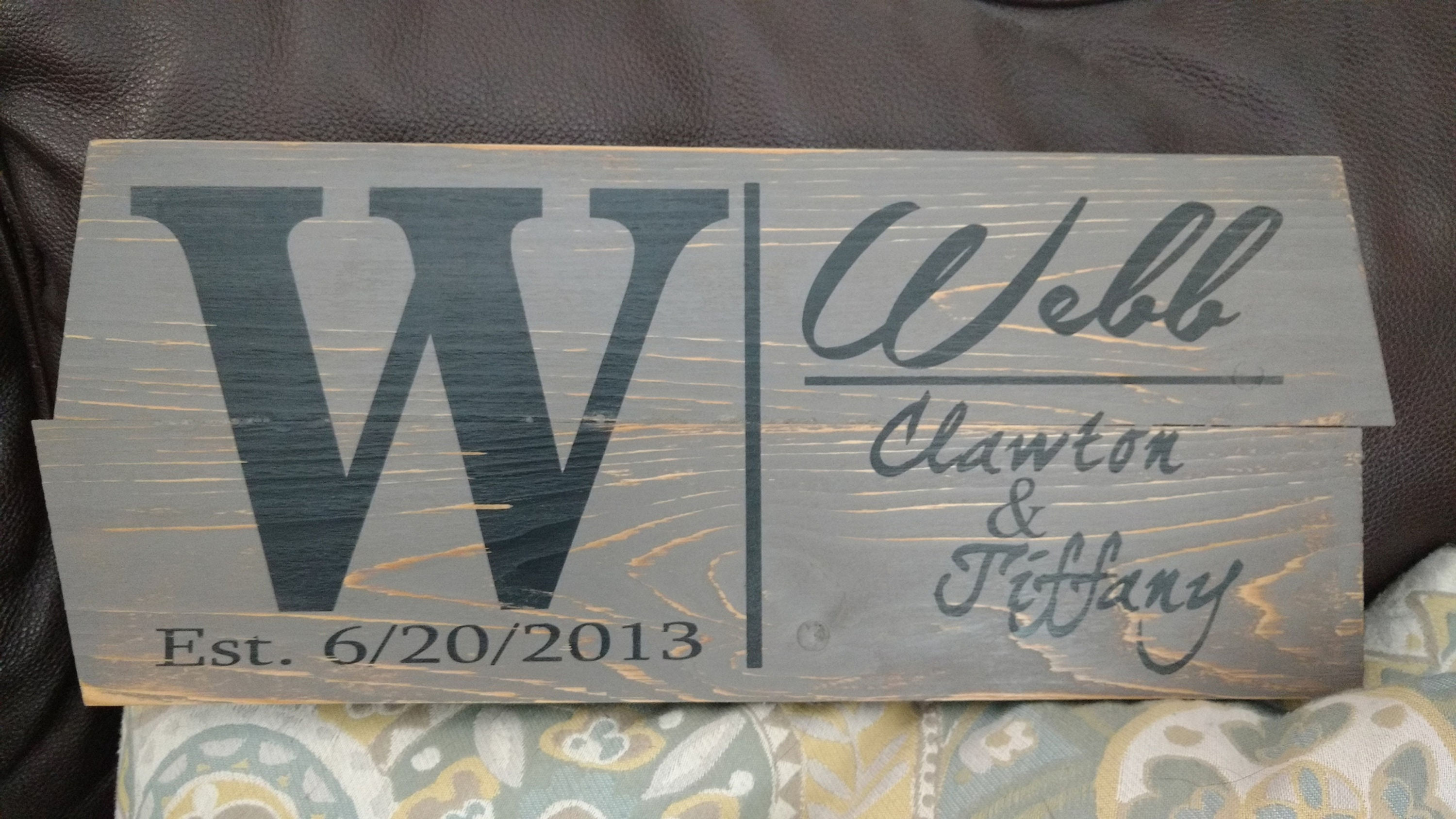 Wedding / Anniversary sign