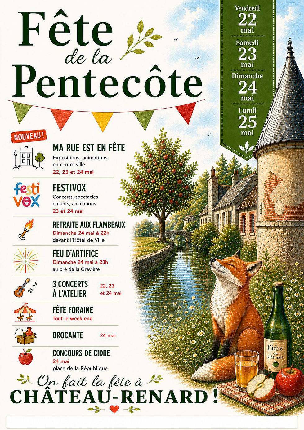 Fête de la Pentecôte du 22 au 25 mai à Château-Renard