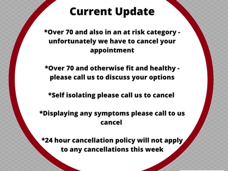 Corona Virus Update - 17th March 2020
