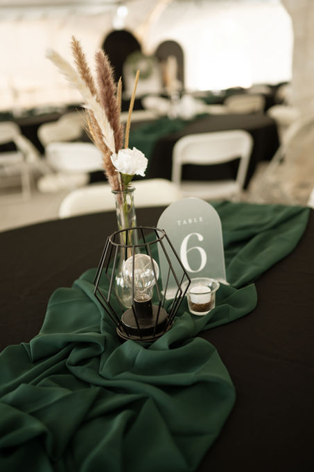 wedding green details decoration