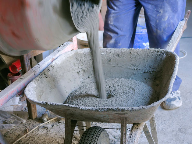 wheelbarrow concrete