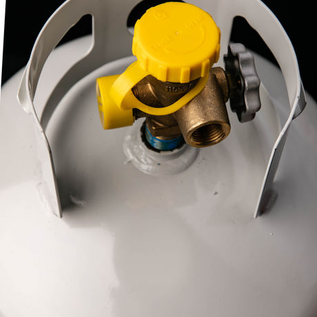 white propane tank medium with valve