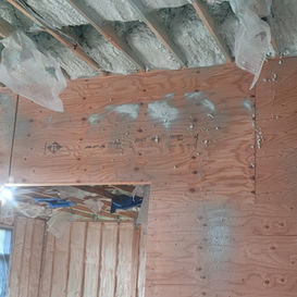 Spray Foam Application interior roof