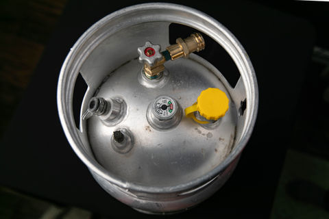 silver propane tank medium valves