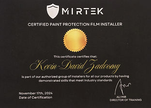 mirtek certificate