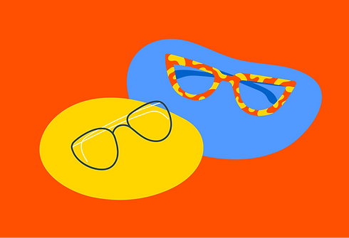 illustration of glasses frames