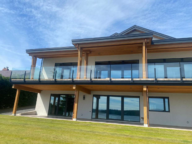 Modern commercial painting on a luxury two-story building