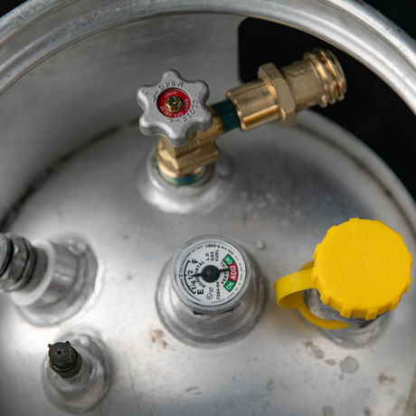 silver propane tank tiny