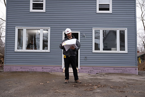 home renovation man with project