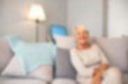 Portrait of beautiful senior woman with white hair