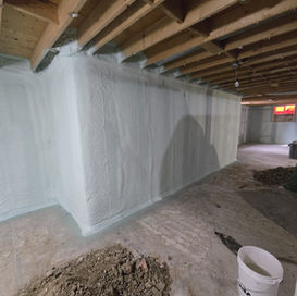 Spray Foam Application interior wall