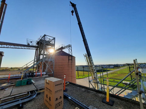 crane on building