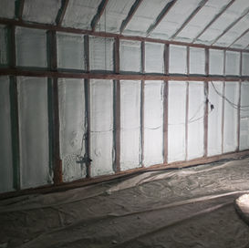 Spray Foam Application interior wall