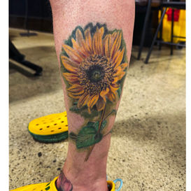 realistic flower colorful tattoo