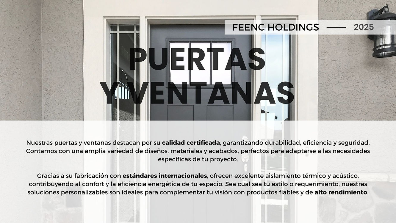 Presentacion Materiales Puertas y ventanas FEENC HOLDINGS
