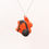 Thumbnail: Orange brave warrior sterling silver necklace