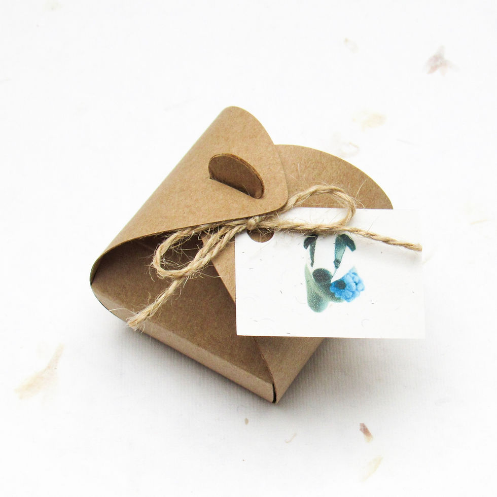 Thumbnail: Recycled-card gift box with badger tag