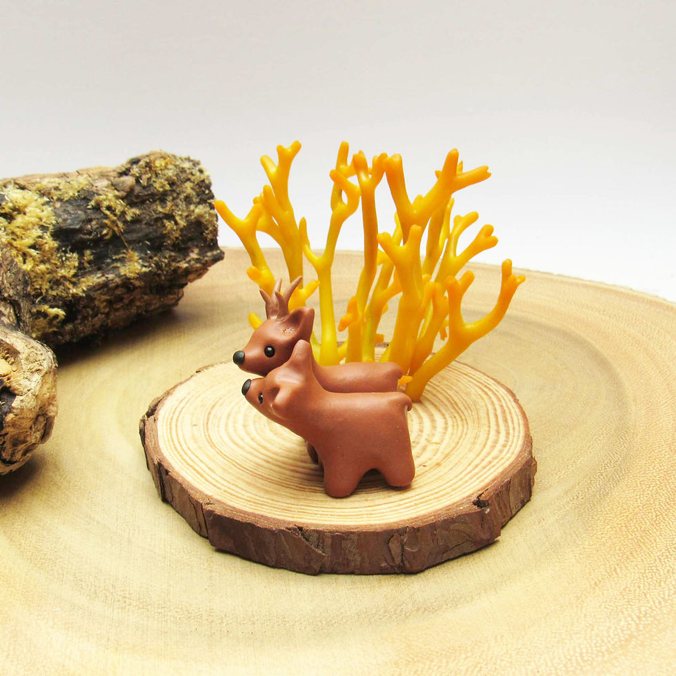 Thumbnail: Red Deer with Staghorn Fungus Ornament