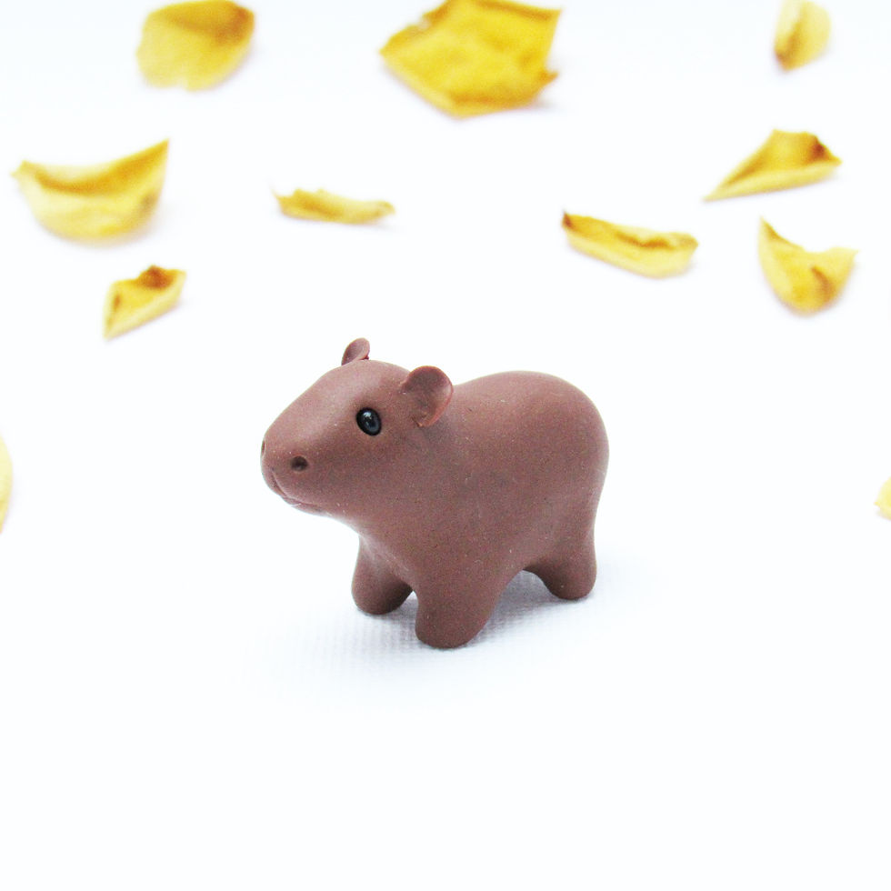 Thumbnail: Tiny capybara ornament