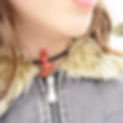 Handmade red squirrel choker necklace