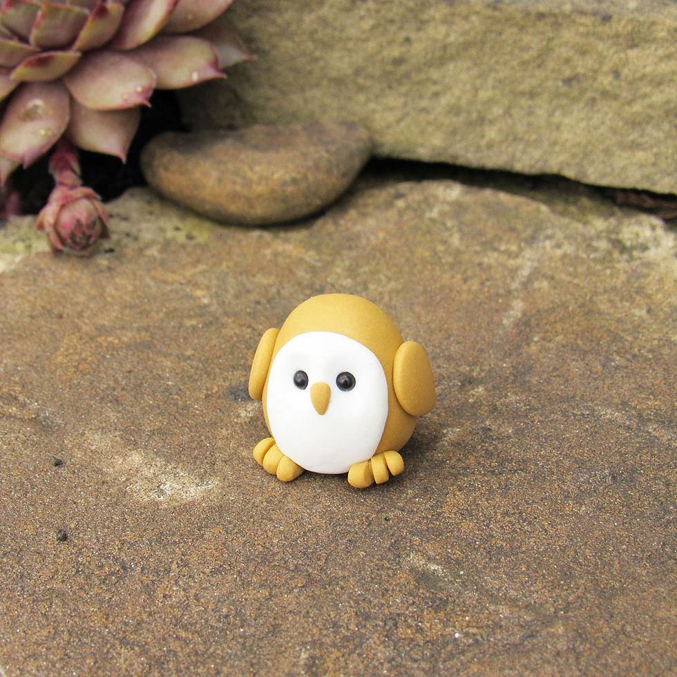 Thumbnail: Barn owl miniature ornament