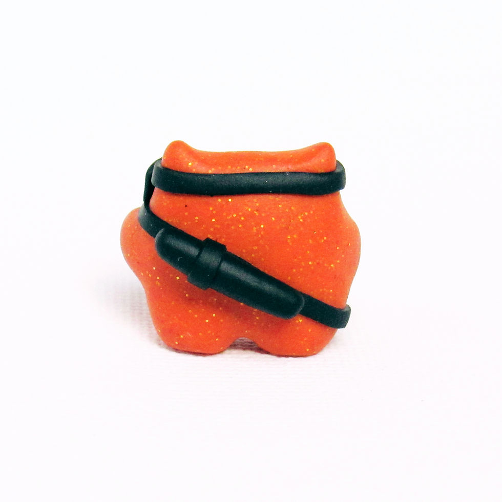 Thumbnail: Orange brave warrior ornament back