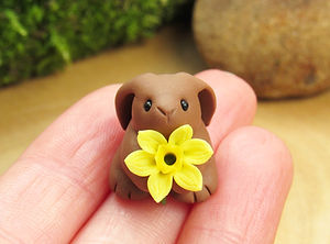 Rabbit Ornament with Daffodil